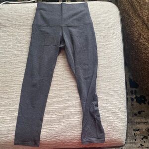 Crop grey high waisted lululemon leggings size 2